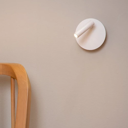 Lucide JOLIJN - Lámpara de cabecera / Lámpara de pared Recargable - Batería/acumulador - Ø 10,2 cm - LED - 1x2W 3000K - Magnético - Blanco - ambiente 1